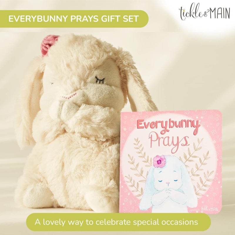 Tickle & Main Everybunny Prays Bunny Plush & Musical Prayer Toy for Christening Gifts for Girls - Pink, 7 in - Baby Dedication & Baptism Gifts for Girls with Illustrated Board Book - Image 3